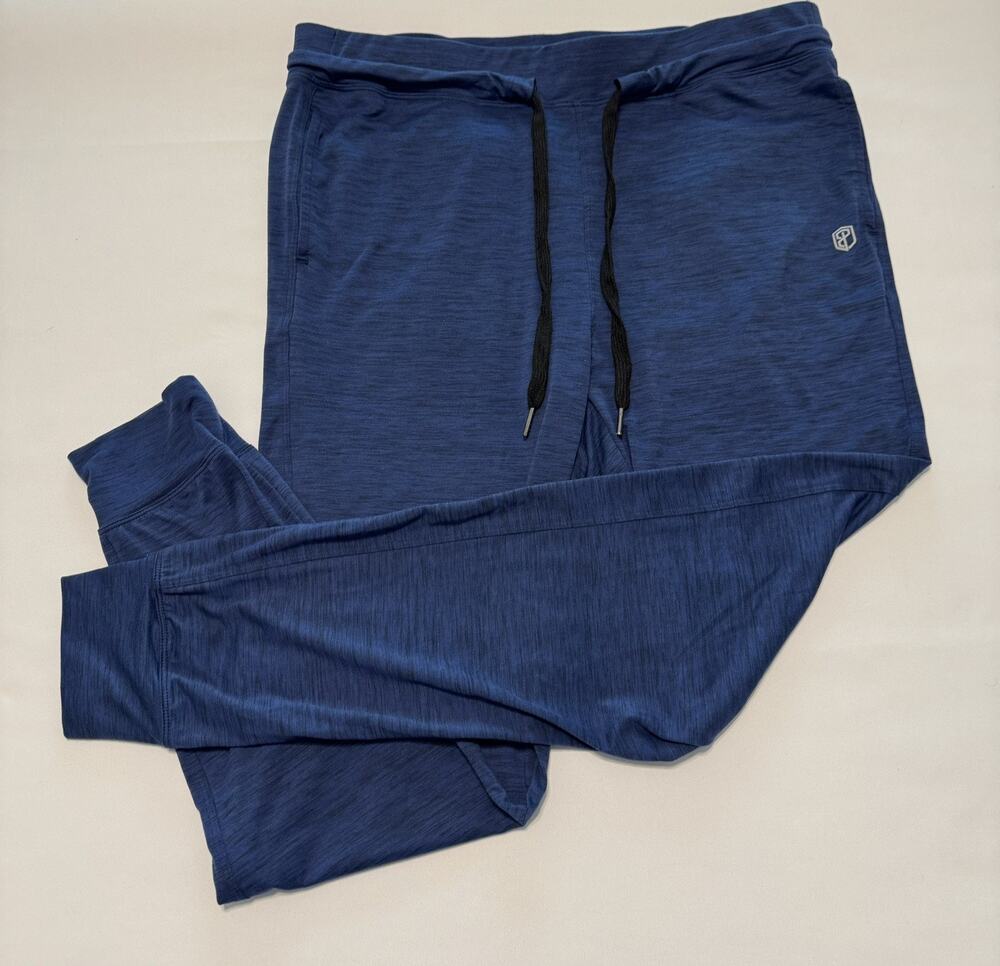 Born Primitive Training Workout Pants Men's size Large Blue Pull On Drawstring